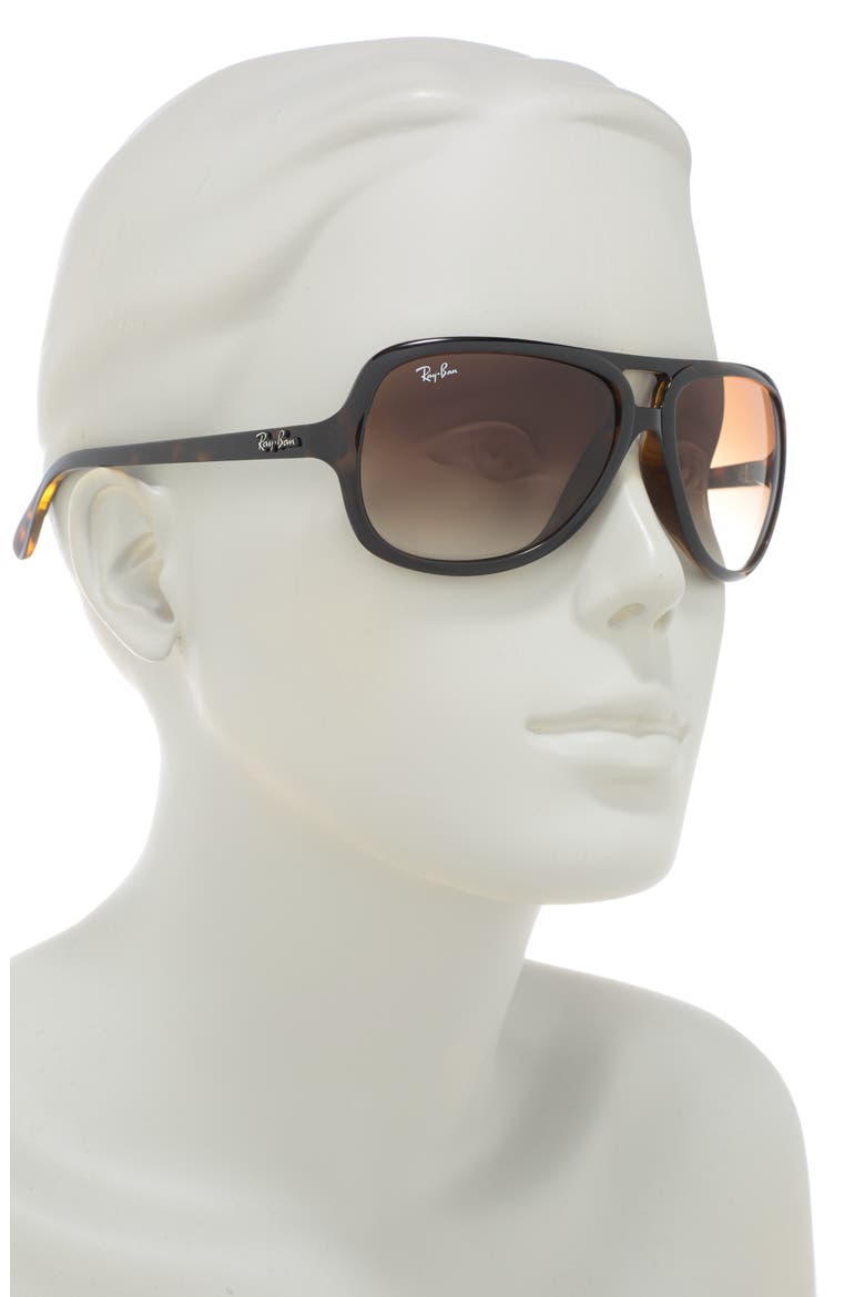 59mm Pilot Aviator Sunglasses, Alternate, color, LITE HAVANA
