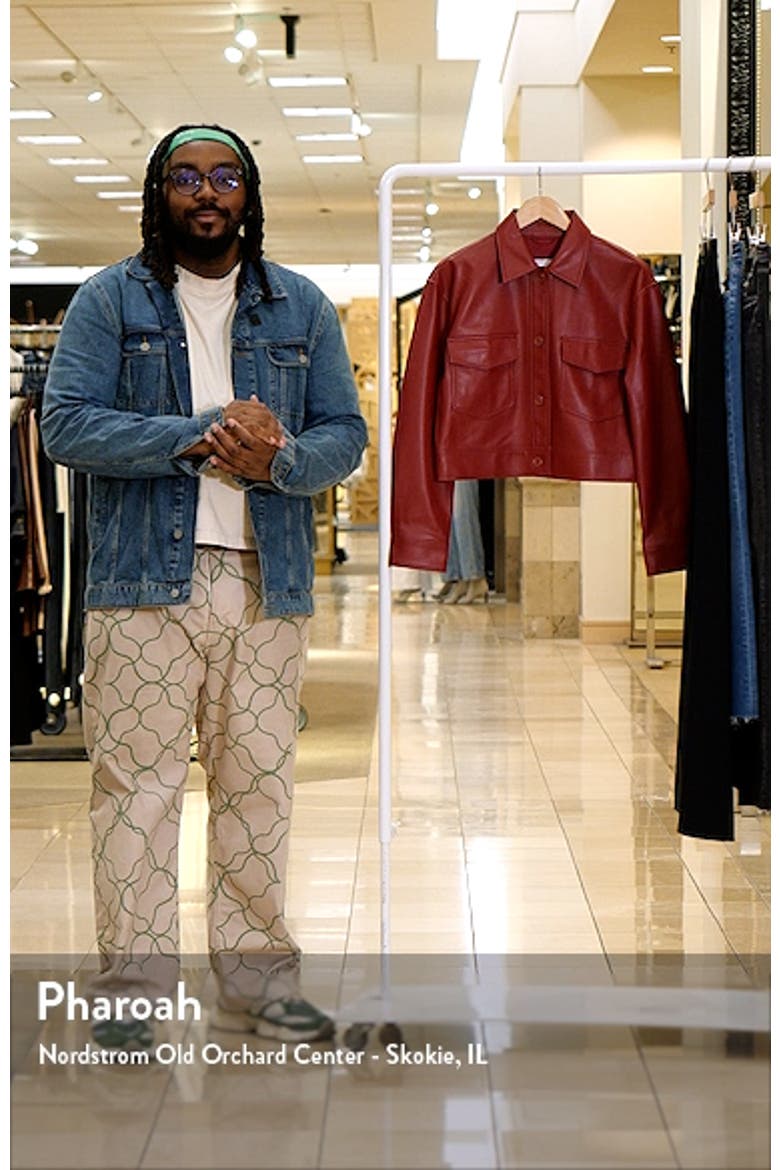 Faux Leather Crop Cargo Jacket video