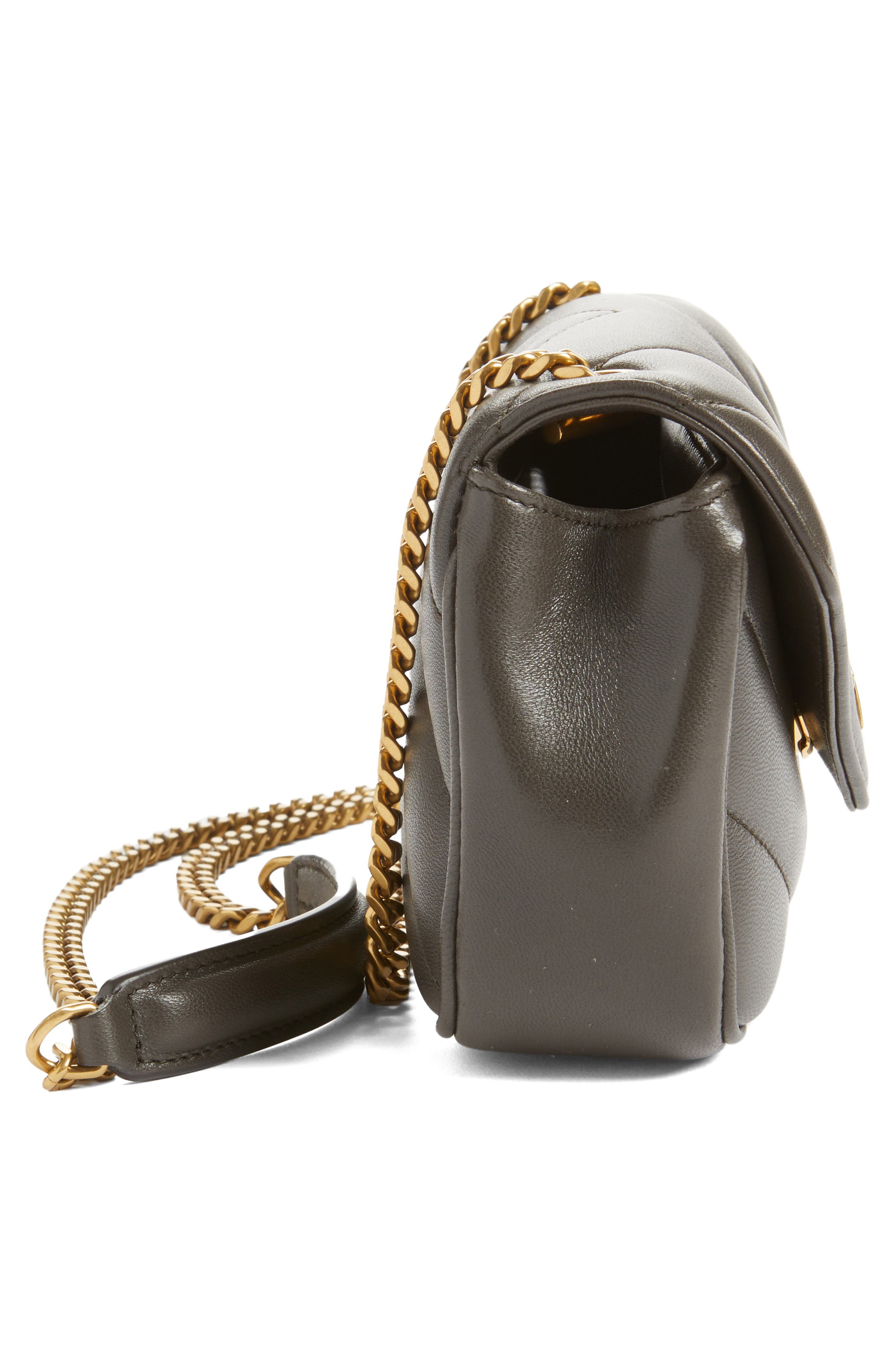 Saint Laurent Toy Loulou Quilted Leather Shoulder Bag, Alternate, color, Urban Grey