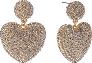 Laundry by Shelli Segal Pavé Heart Drop Earrings