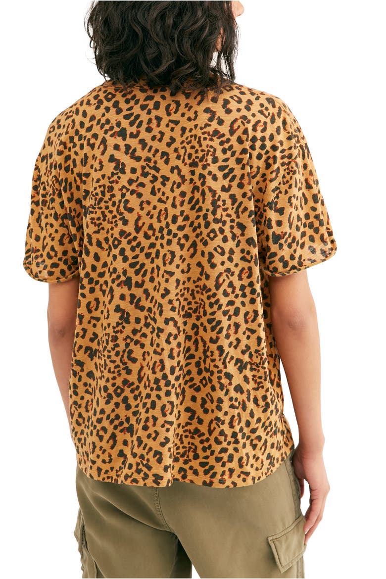 Clarity Cotton Blend Tee, Alternate, color, BROWN COMBO