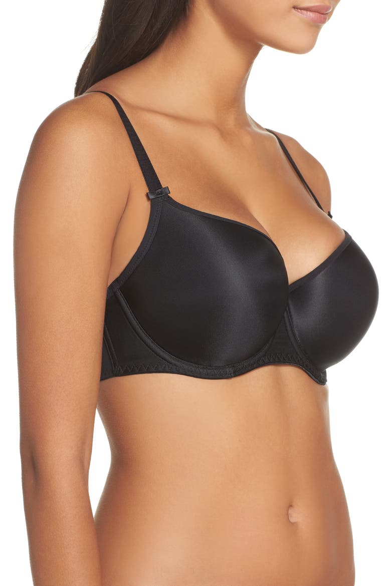Underwire Smoothing T-Shirt Bra, Alternate, color, BLACK