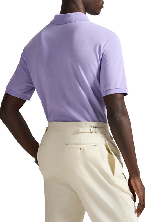 Polo Ralph Lauren The Iconic Cotton Mesh Polo In Purple