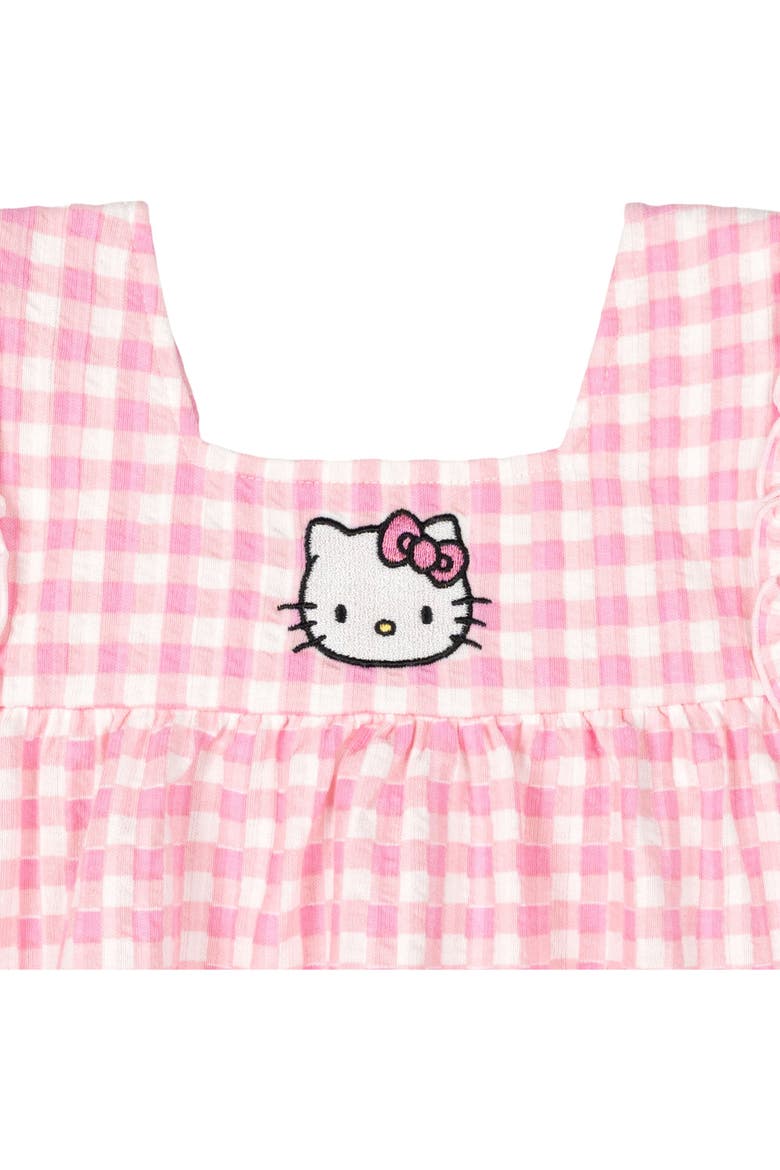 Sleeveless Top and Textured Knit Cropped Pants Set, Alternate, color, Hello Kitty Pink