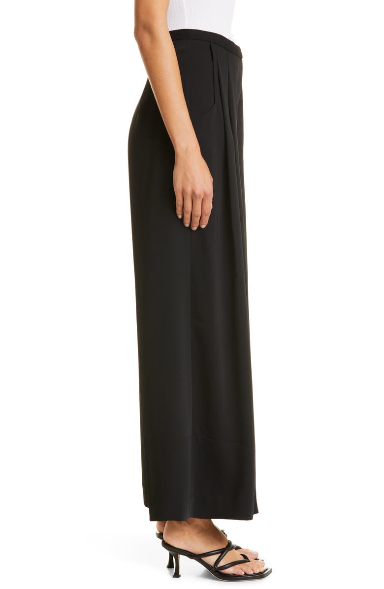 Club Monaco High Waist Wide Leg Crepe Trousers, Alternate, color, 