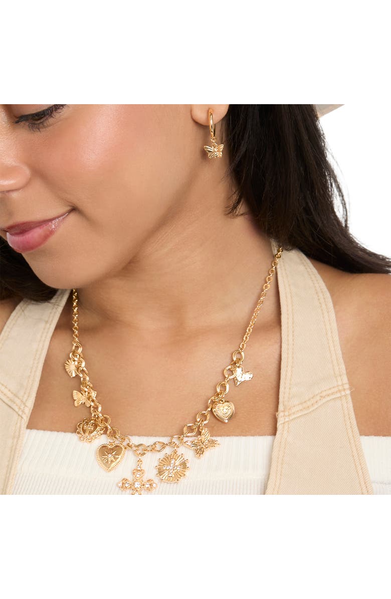 Jessica Simpson Gold Pearl Earrings Set, Alternate, color, Gold