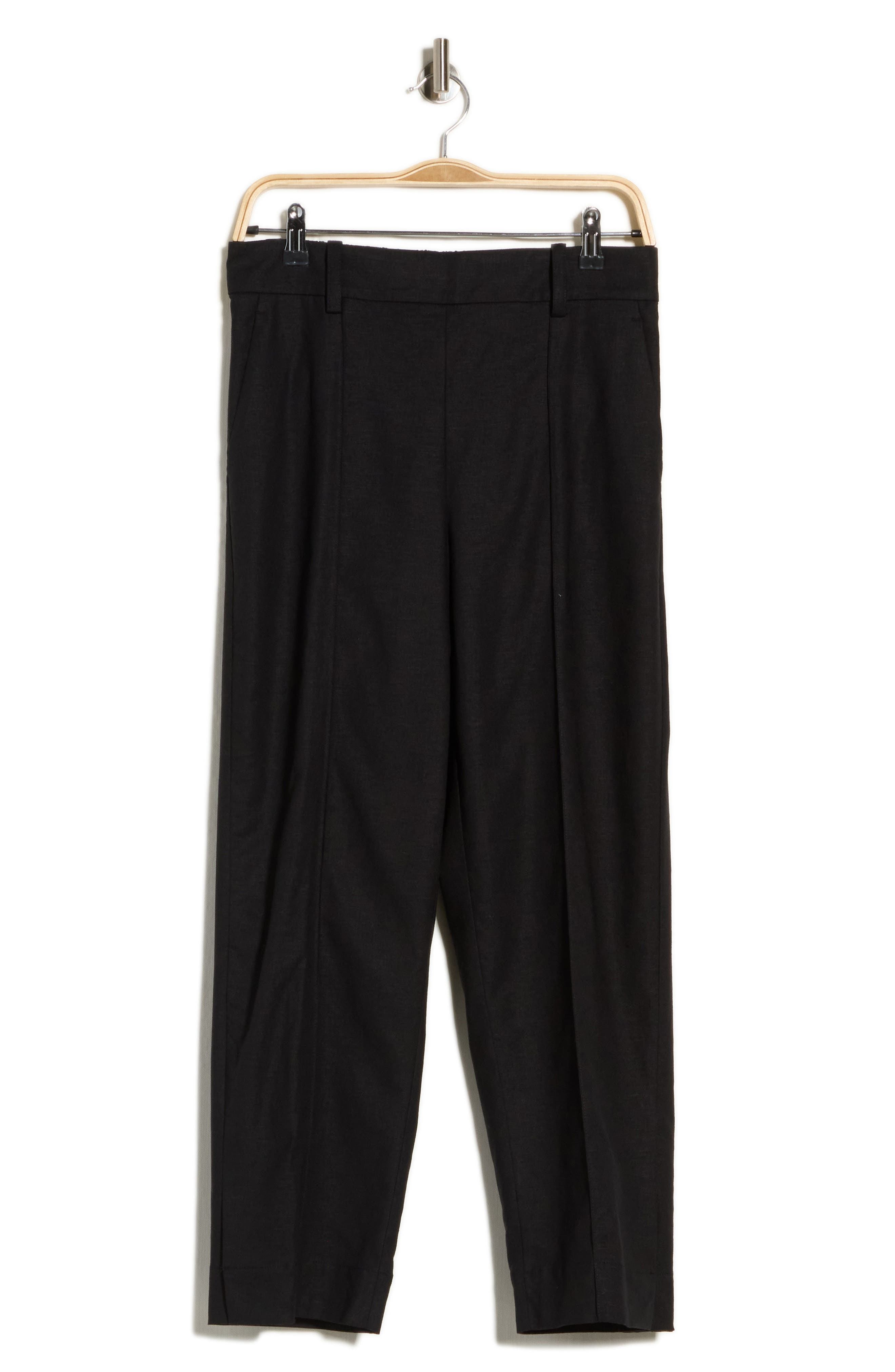 Mid Rise Linen Blend Pants