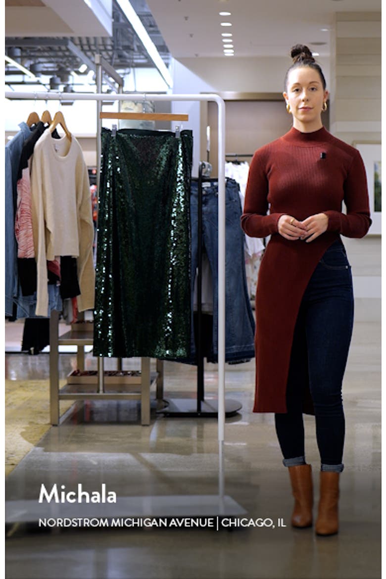 Eluxia Sequin Midi Skirt video