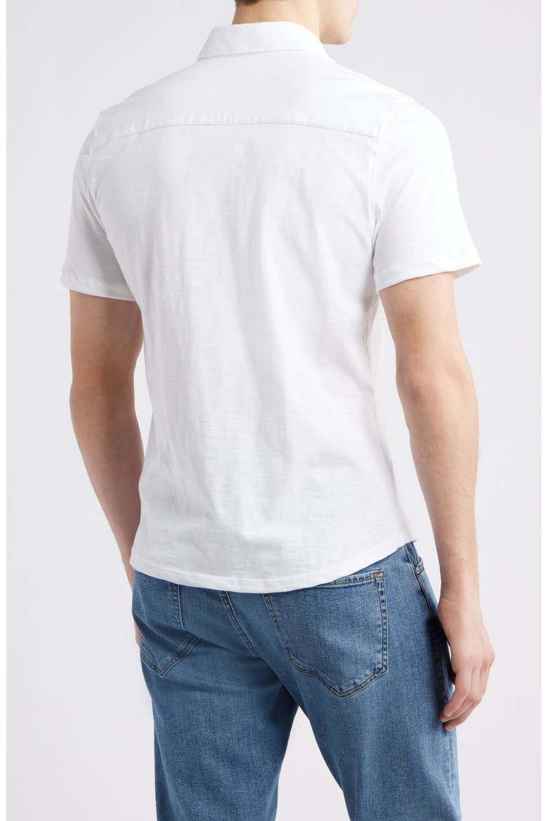 Kimberton Short Sleeve Knit Button-Up Shirt, Alternate, color, WHITE