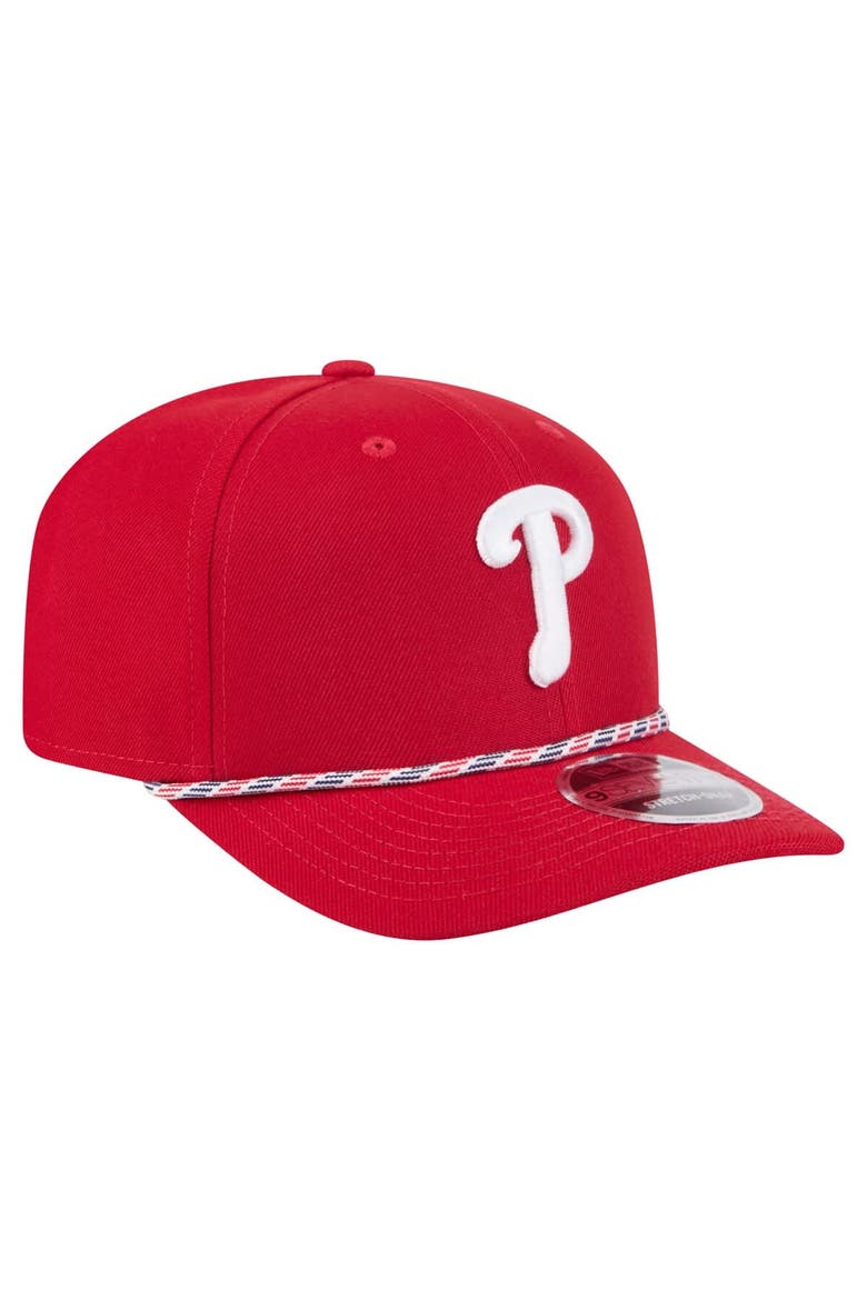 Men's New Era Red Philadelphia Phillies Multi-Rope 9SEVENTY Stretch-Snap Hat, Alternate, color, Red