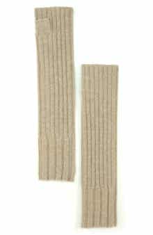 Ribbed Cashmere Fingerless Gloves