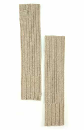 Ribbed Cashmere Fingerless Gloves