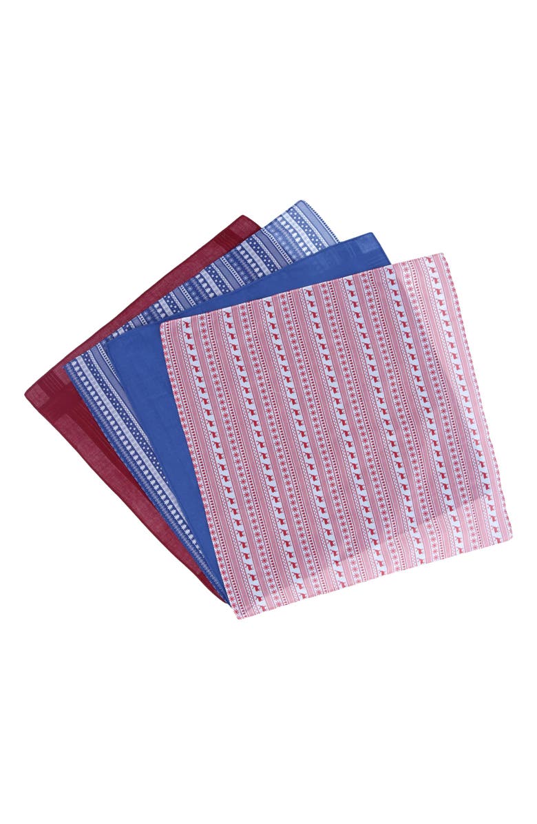 Ascentix Men's 4 Pack Cotton Christmas Novelty Hankies, Alternate, color, Multiple
