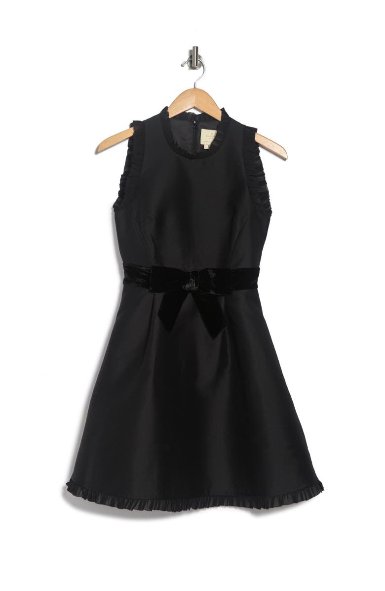 Kate Spade New York Velvet Bow Fit and Flare Dress, Main, color, 