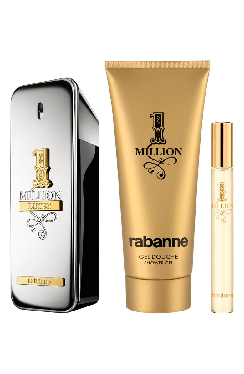Rabanne 1 Million Lucky Eau de Toilette 3-Piece Gift Set $177 Value, Alternate, color,