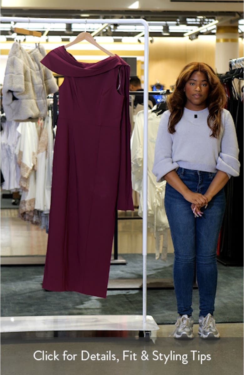 Dominca Drape One-Shoulder Gown, sales video thumbnail