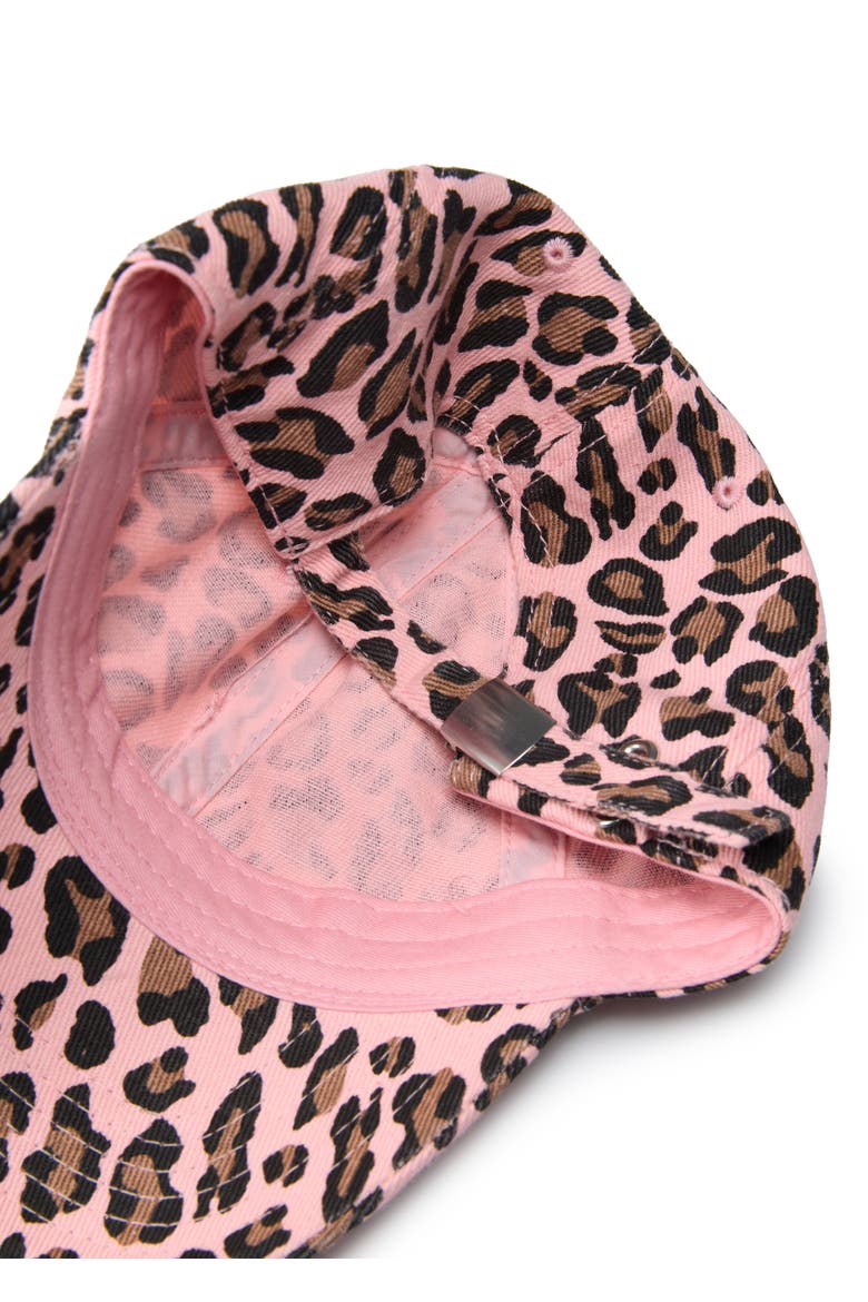 Leopard Print Baseball Cap, Alternate, color, Blush Pink