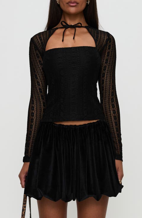 Georgiana Bubble Hem Miniskirt