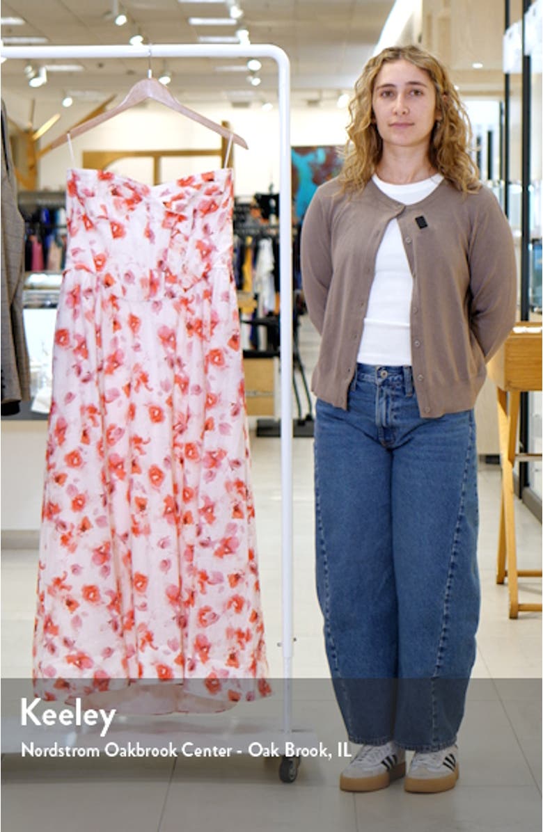 Lola Floral Strapless Corset Dress, sales video thumbnail