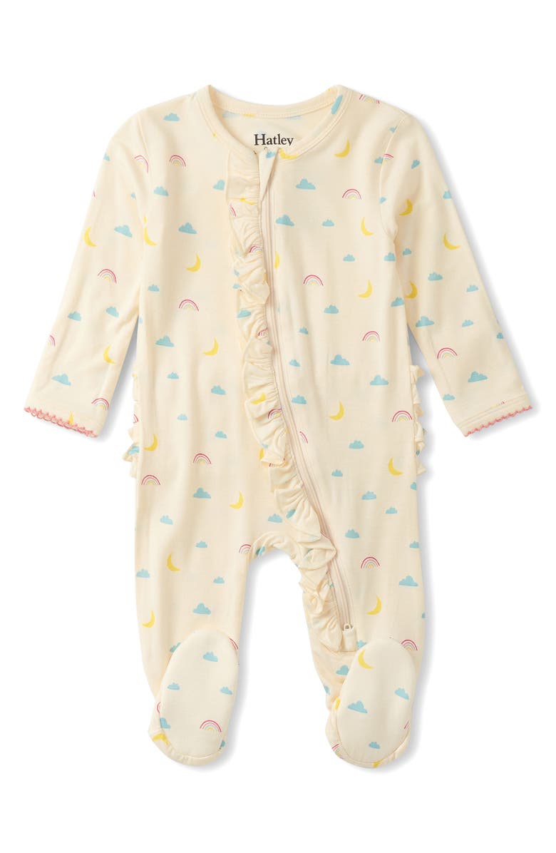 Hatley Lucky Charms Ruffle Footie, Main, color,