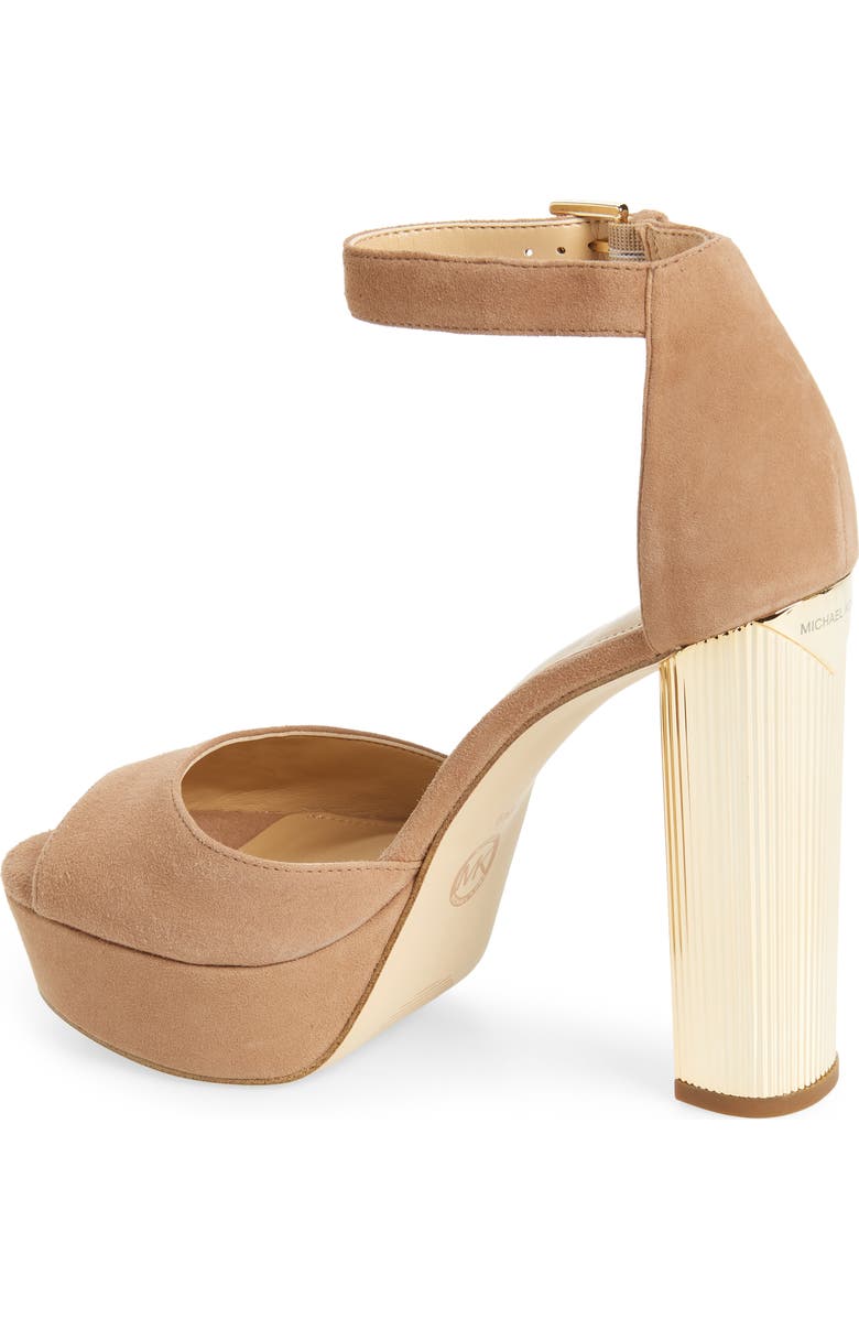 MICHAEL Michael Kors Paloma Metallic Heel Platform Sandal, Alternate, color,