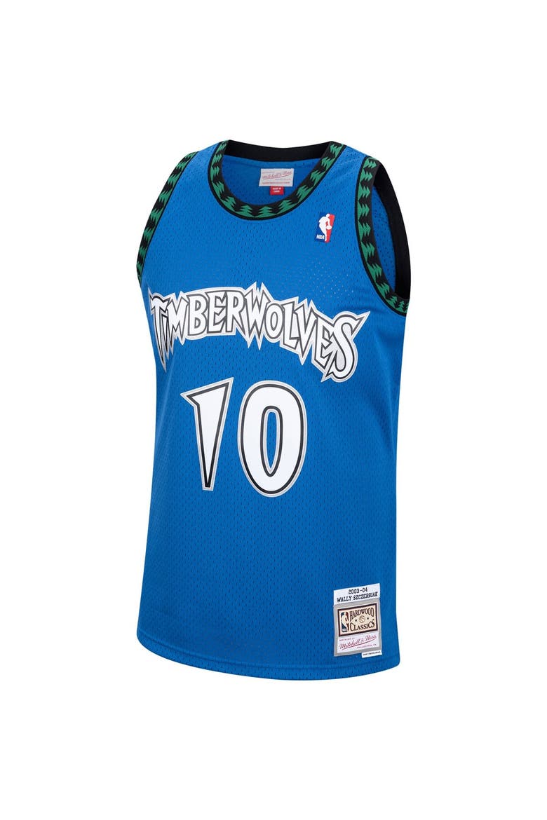 Men's Mitchell & Ness Wally Szczerbiak Blue Minnesota Timberwolves 2001/02 Hardwood Classics Swingman Jersey, Alternate, color, Blue