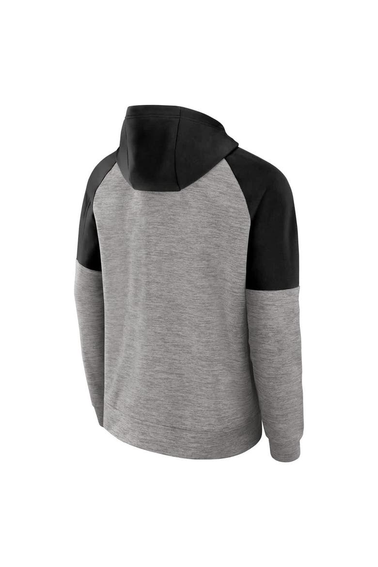 Men's Nike Heather Gray Iowa Hawkeyes Fitness Raglan Performance Full-Zip Hoodie, Alternate, color, Heather Gray