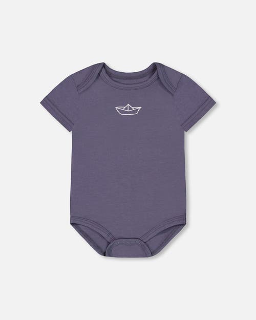 Deux Par Deux Baby Boy's Organic Cotton Bodysuit Navy Blue In Navy Blue