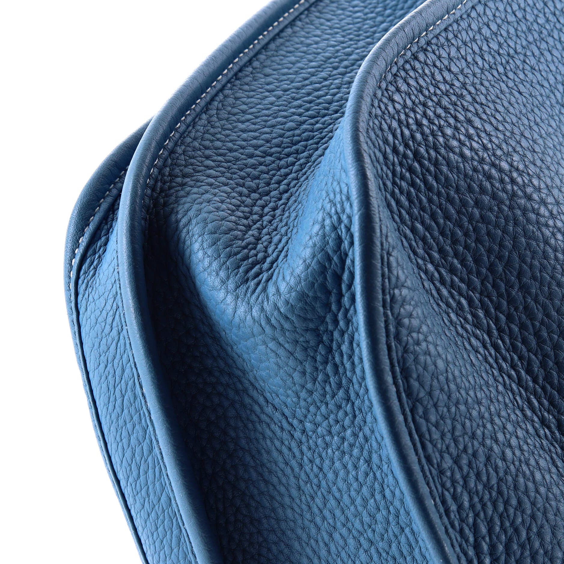 Pre-Owned Hermes Evelyne Bag Gen III Clemence GM, Alternate, color, Bleu Jean