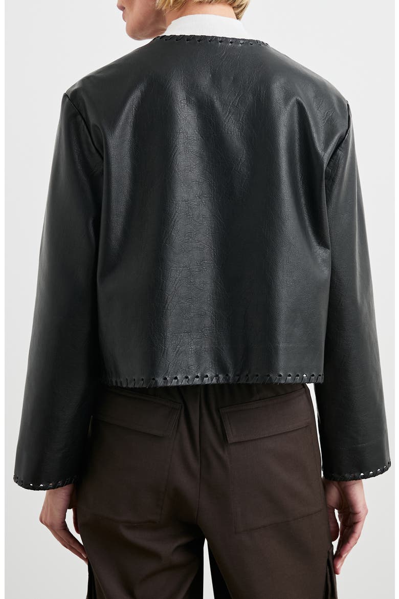 Nevina Faux Leather Jacket, Alternate, color, BLACK