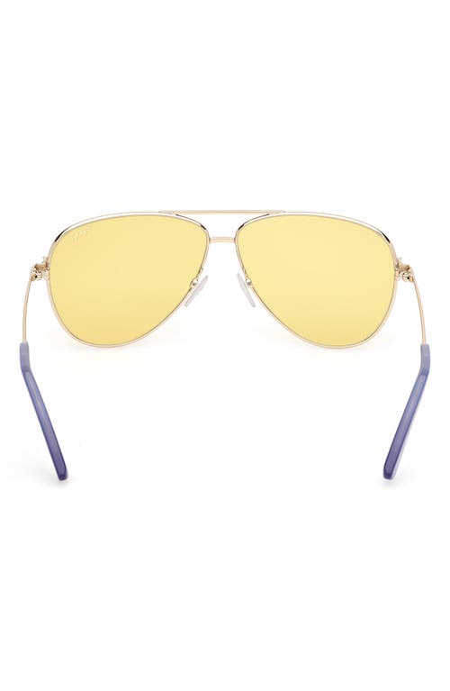 Pucci Women's Aviator-style Yellow Gold-tone Sunglasses In Multi