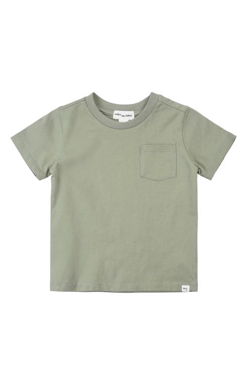 Shop Miles The Label Sage Shirt & Shorts Set In Dusty Green