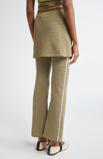 Romy Microstripe Skirt Pants