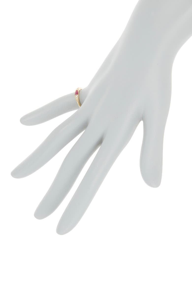 Bony Levy El Mar Diamond & Ruby Stacking Ring, Alternate, color, 