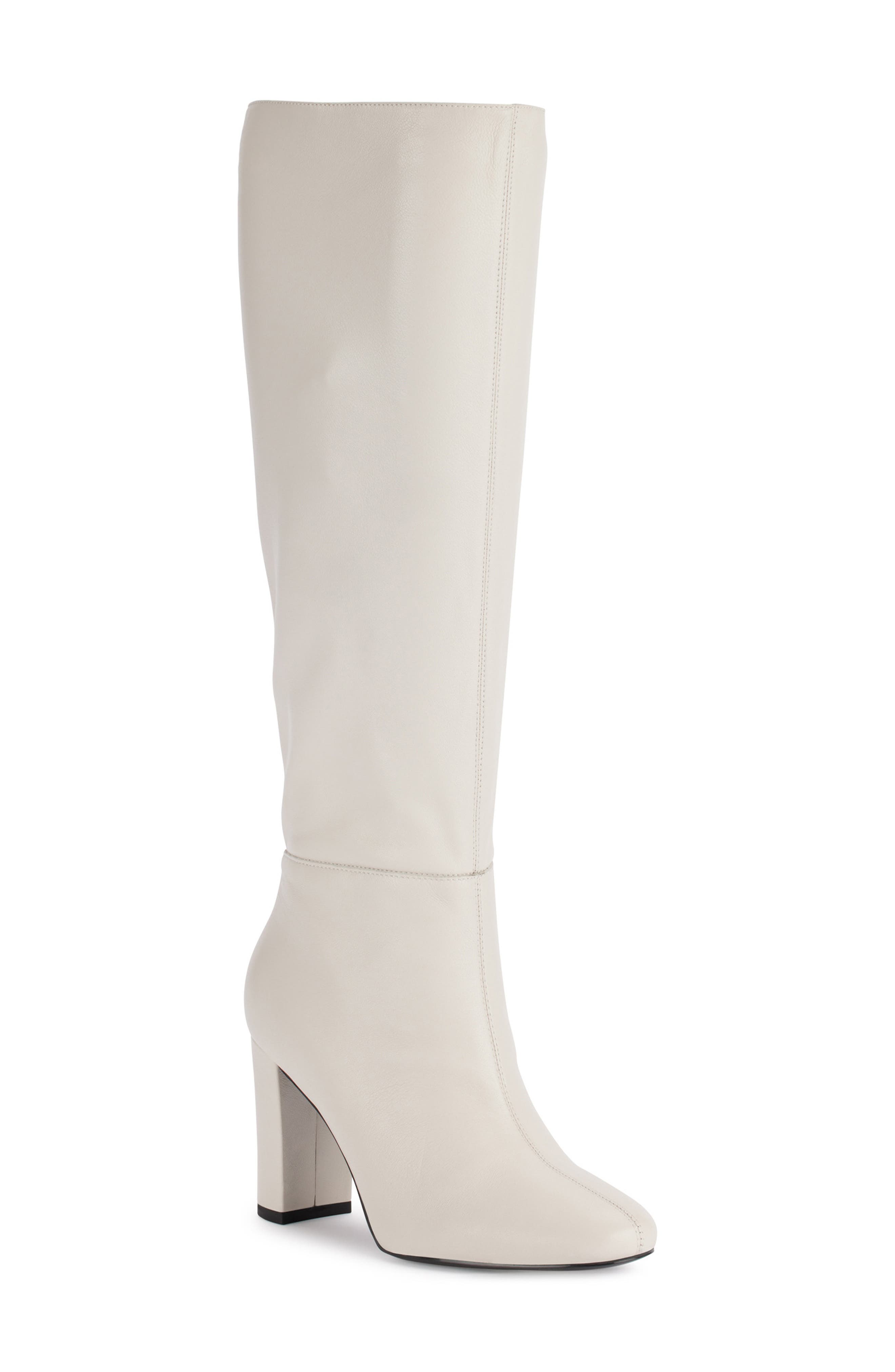 KARL LAGERFELD PARIS Vani Knee High Boot, Main, color, Soft White