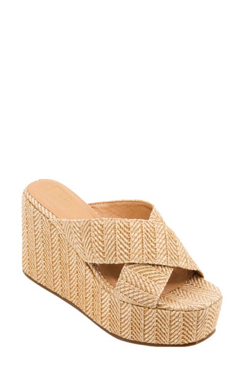 Ludovica Platform Wedge Slide Sandal (Women)