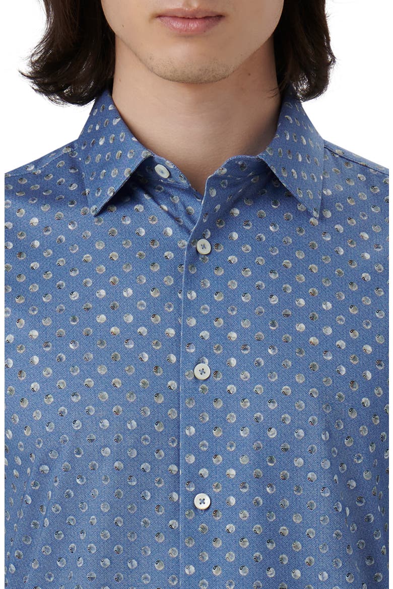 James OoohCotton® Dot Print Button-Up Shirt, Alternate, color, CLASSIC-BLUE