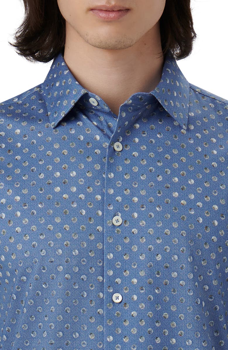 Bugatchi James OoohCotton<sup>®</sup> Dot Print Button-Up Shirt, Alternate, color,