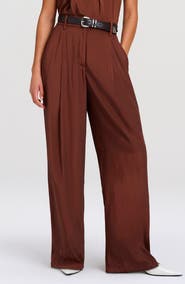 A.L.C. Winn High Waist Wide Leg Pleated Pants