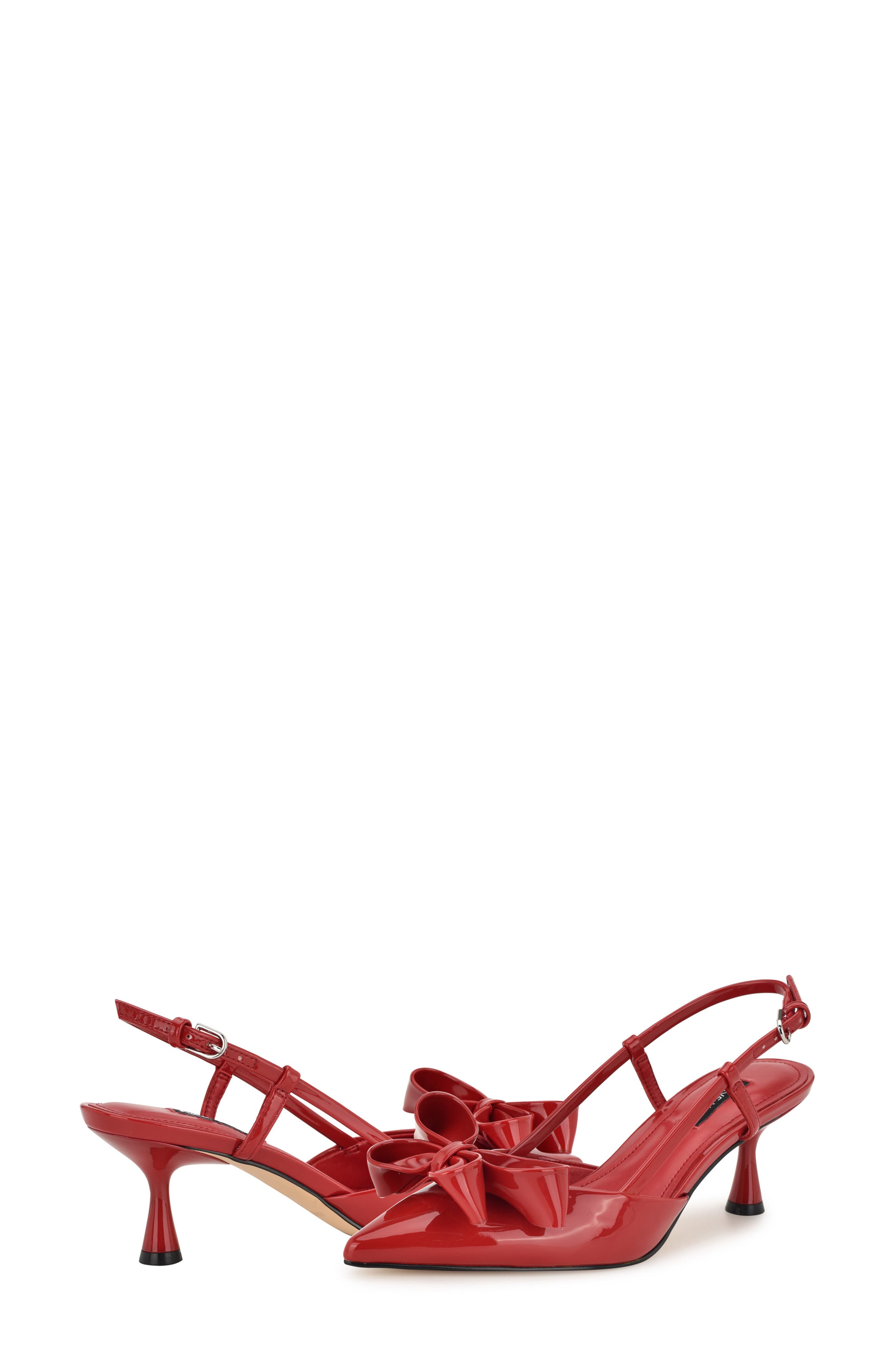Raska Slingback Pointed Toe Pump, Alternate, color, MEDIUM RED