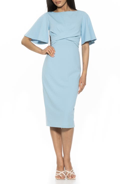 Ariah Flutter Sleeve Sheath Dress