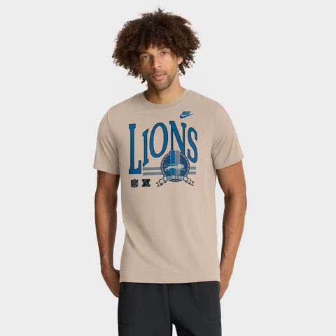 Men's Nike Sand Detroit Lions Rewind Tri-Blend T-Shirt