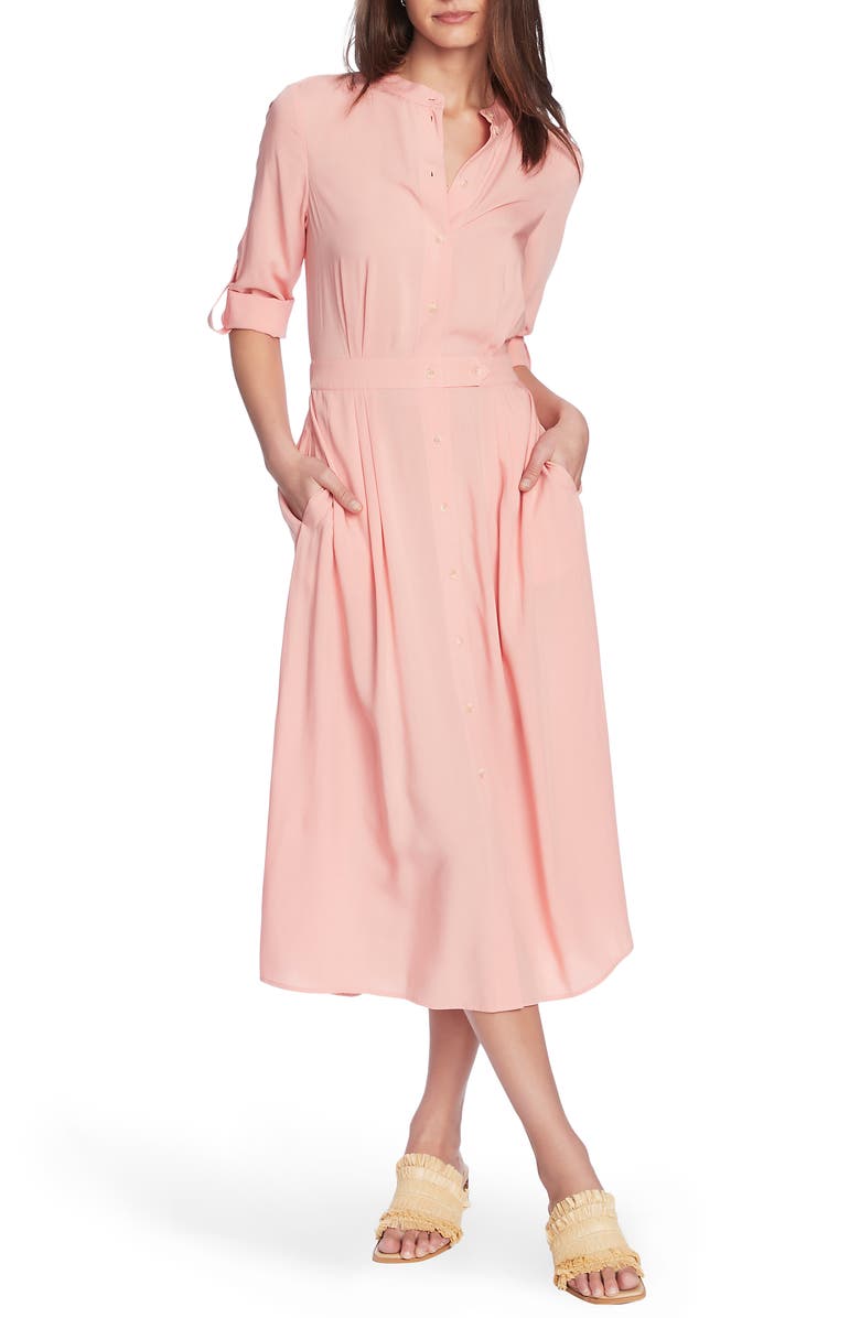 Court & Rowe Long Sleeve Midi Shirtdress, Main, color, 