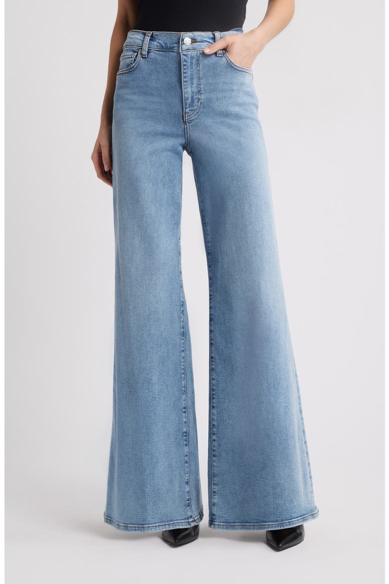 Le Palazzo High Waist Wide Leg Jeans, Main, color, LARK