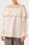 Marina Rinaldi Strano Off the Shoulder Cotton Top