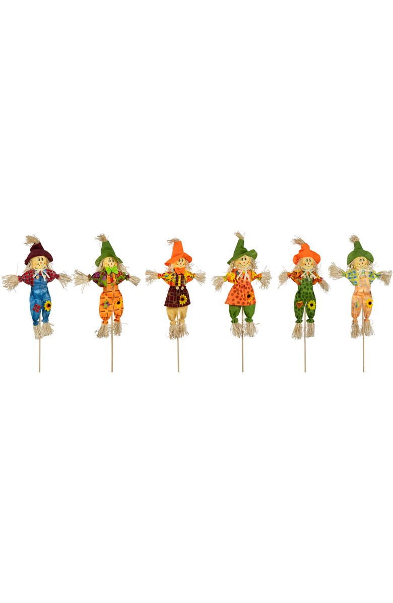 Northlight Scarecrow Fall Harvest Picks - 24" - Set of 6, Alternate, color, 