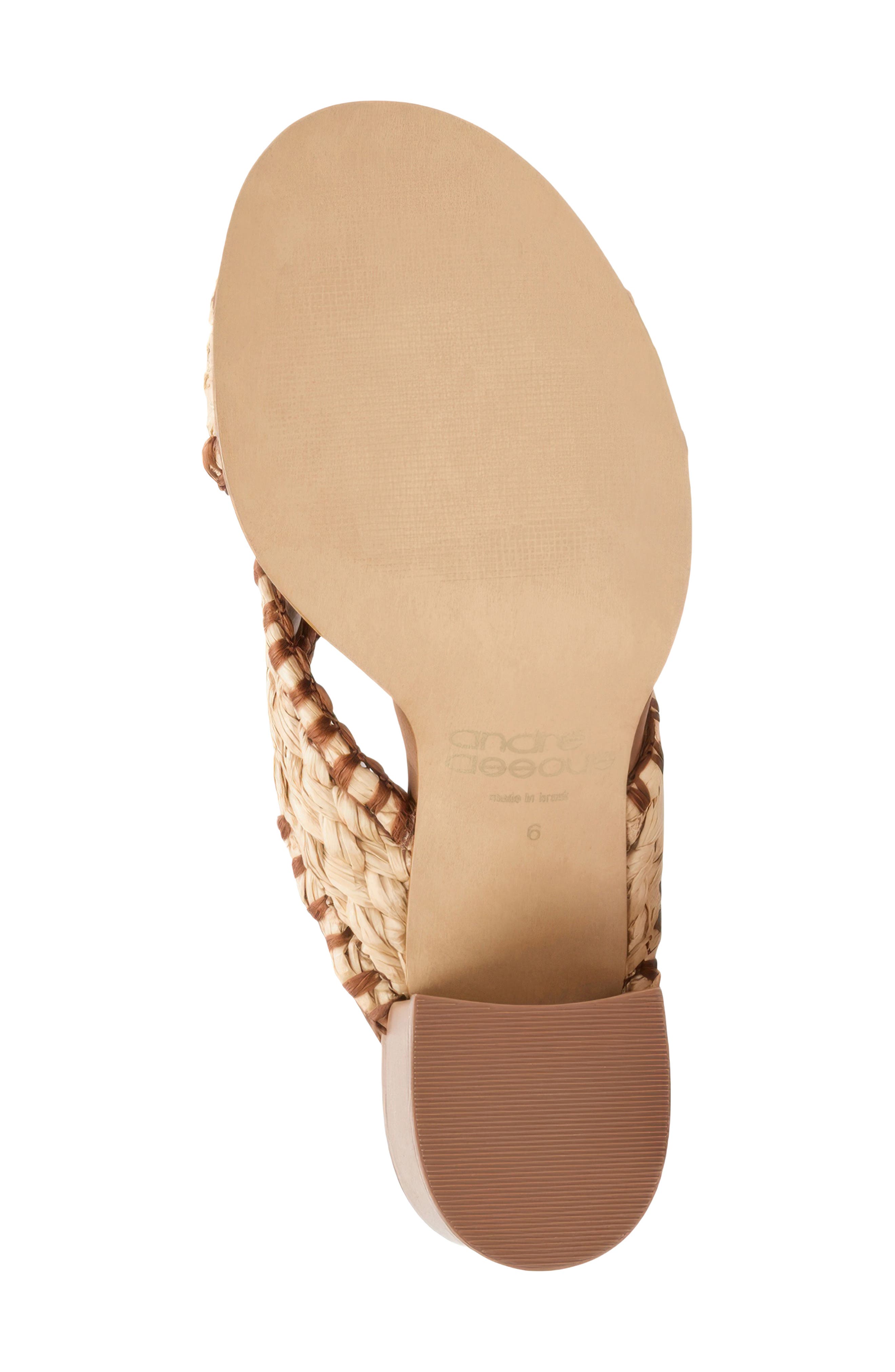 André Assous Hazel Raffia Slingback Sandal, Alternate, color, Cognac/ Natural