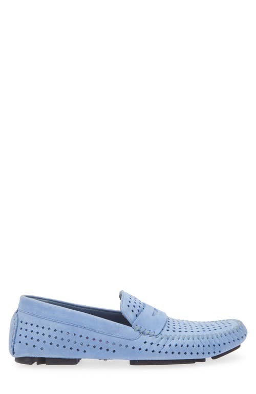 Robert Zur Flyer Perforated Driving Shoe In Sapphire