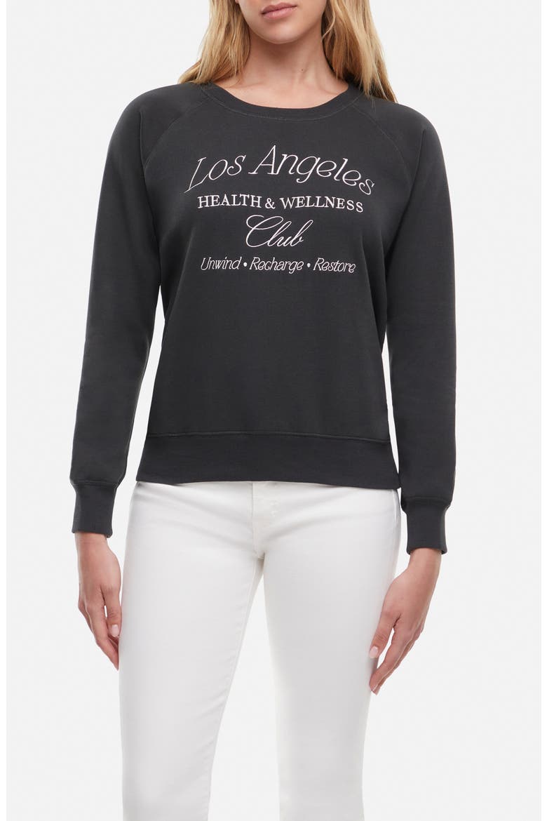 LA Wellness Club Sweatshirt, Main, color, BLACK