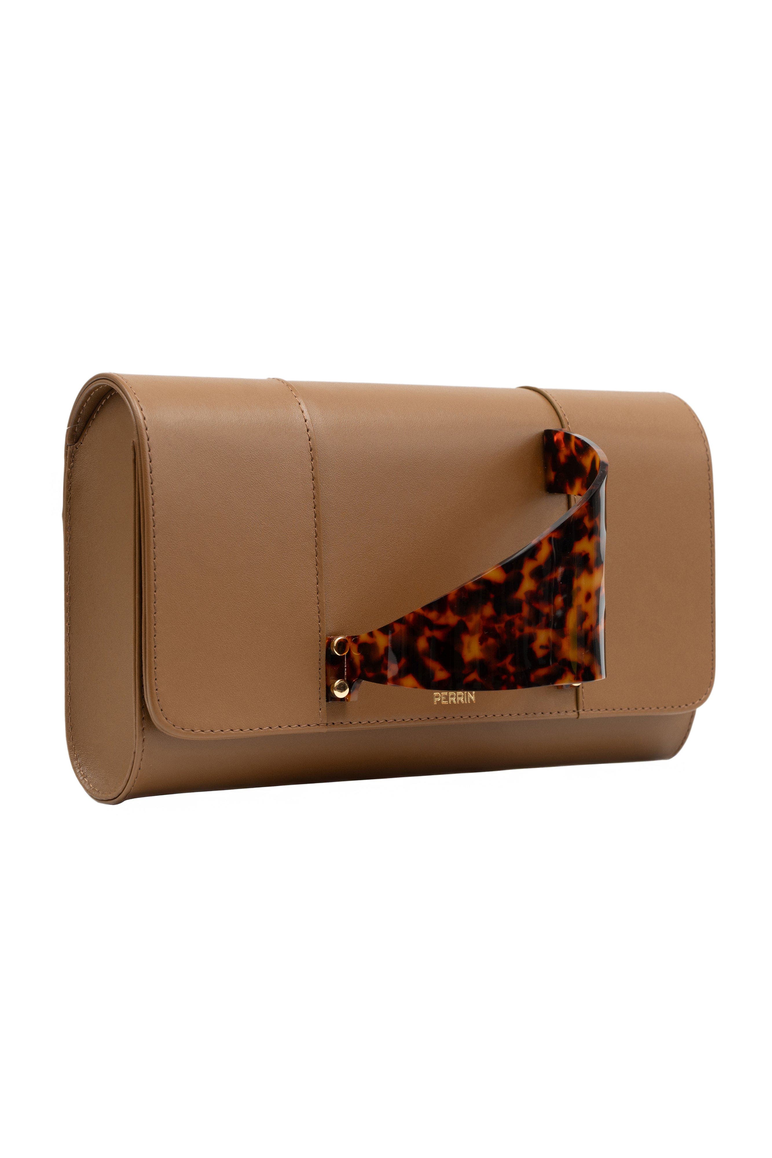 PERRIN PARIS L'Eiffel Ecaille Clutch, Alternate, color, Spice